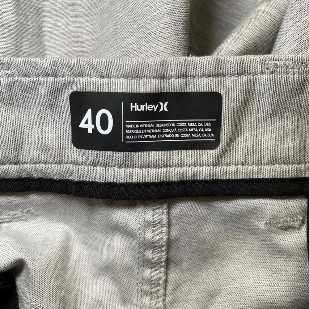 Hurley Dri-FIT Hybrid‎ Shorts Gray Heather Men's Size 40 Stretch Chino